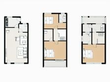 朝阳新城世贸大观下叠,带前后院子。