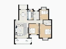 红角洲 地铁口 精装修通透三房