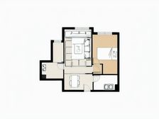 万象上东,一室一厅 精装修 80平