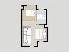 公摊小,实际使用率高,小区环境好,适合养生居住