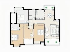 省委宿舍 大4房 南北阳台 北面就是湿地公园 新洪大旁