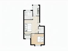 雁滩新港城 紧凑两居室 业主诚心出售 随时可看