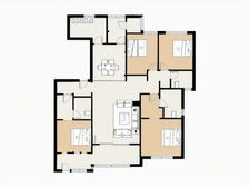 急卖 万濠华府 户型方正带个露台 含车位一个