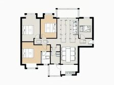 山水江南花园4房2厅2卫精装修带家具,业主诚意出售