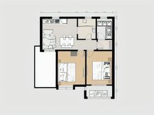 水岸家园2室朝南 勤惜 草桥未用 双轻轨口 全新毛坯看中可谈