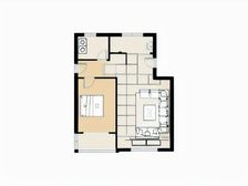 世纪花园冬韵园2室1厅南