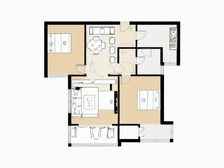 此房为正规两室,精装修,朝南户型,业主诚心出售,