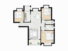 瑜翠园改善居住三房两卫,清水毛坯 小区中间位置