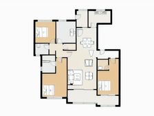 万濠华府 启秀空 现代港式hao装,采光充足。