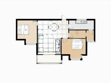 两室 两厅 一厨 一卫 户型方正