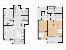 新港城顶楼复式出售,前后有露台,楼栋位置好。