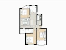 此房是一梯两户,电梯房,得房率高,户型正气,满五年