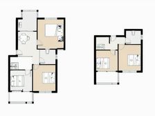 内环内东外滩顶楼复式房,有近40平方露台。