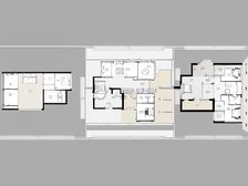 房子地上三层,有2个车位,南北花园差不多100平