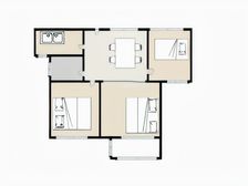 菱花富贵园一期 2室2厅 南 北