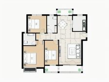 奥体旁毛坯大三房 近地铁 次顶楼 产证满五唯一没个税