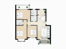 泉舜物业花园社区,一楼双气临河近公园