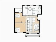 幸福e家五期 平层两室南北通透 精装修 楼层视野采光好