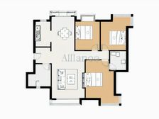 雁北路 地铁口 格林小镇精装三室 南北通透