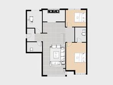 高新园区 三室精装视野好 能看海 下楼DT