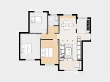 城投鹿港3室1厅南