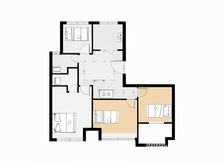 可视为毛坯 飞机户型 一梯一户 南北通透 业主很诚心卖