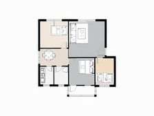 四川省地矿局区域地质调查队宿舍3室1厅南北