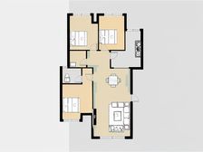 众越万山国际 3室2厅 东南 南