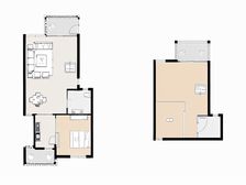 地铁口复式 上下三层 新装 拎包入住