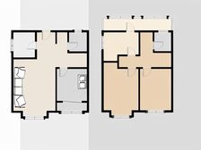 经典大面积loft,上下两层,4个卧室两个卫生间。