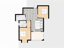 香堤国际小户型出售 阳台大 两房朝南