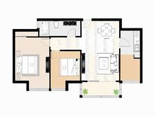 南山世纪华府 2室2厅 东南 南