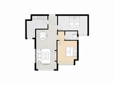 水车园 银河国际 正规两室 纯毛坯 可按揭