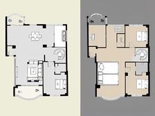 滨北市政府旁沿湖小区,电梯楼中楼,带露台南北通5房