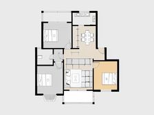 品质小区,复式+阁楼南北通全明户型,使用面积达200平