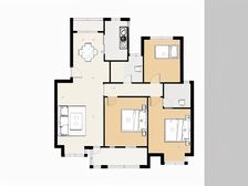 顶楼带阁楼 位置好 三房两厅两卫 采光视野好