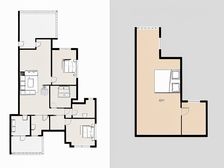 房子户型方正 ,前后花园,有地下室,精装修入住