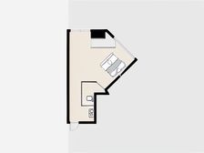 宁春城四川路龙云大厦一房单间户型方正拎包入住