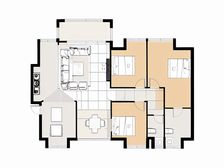 旅游码头旁。精装大三房。全新婚房,可直接拎包入住