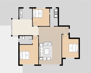 万锦合泰 四季花房 飞机大3居户型 观景餐厅大落地窗