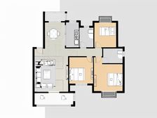 复式洋房 户型端正 格局规整 采光充足