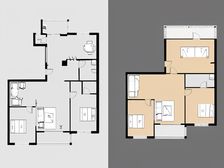 南北通透 独享双楼顶平台 落地窗 视野开阔 实创现代城