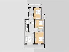 南大街25号楼 客厅通阳台三居室