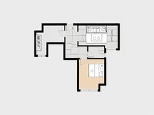 银河国际A区 1室1厅 南 北