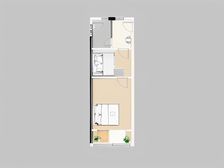 南北通一房 不对天井 看中山公园 234三轨交汇