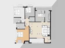 新世纪颐龙湾 4室2厅 南