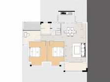 万达城K区临江区域, 朝南。正三房,改善楼盘