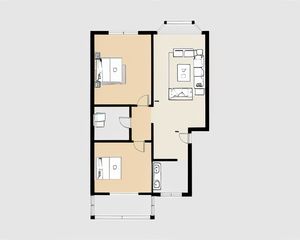 大全金山角 2室1厅 北
