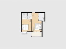 地铁口万达70年住宅朝南小户 一室一厅带阳台