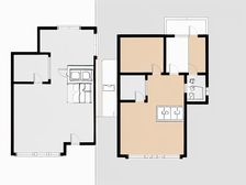 西海岸叠拼别墅 一楼带院 带70平车库 几乎未住